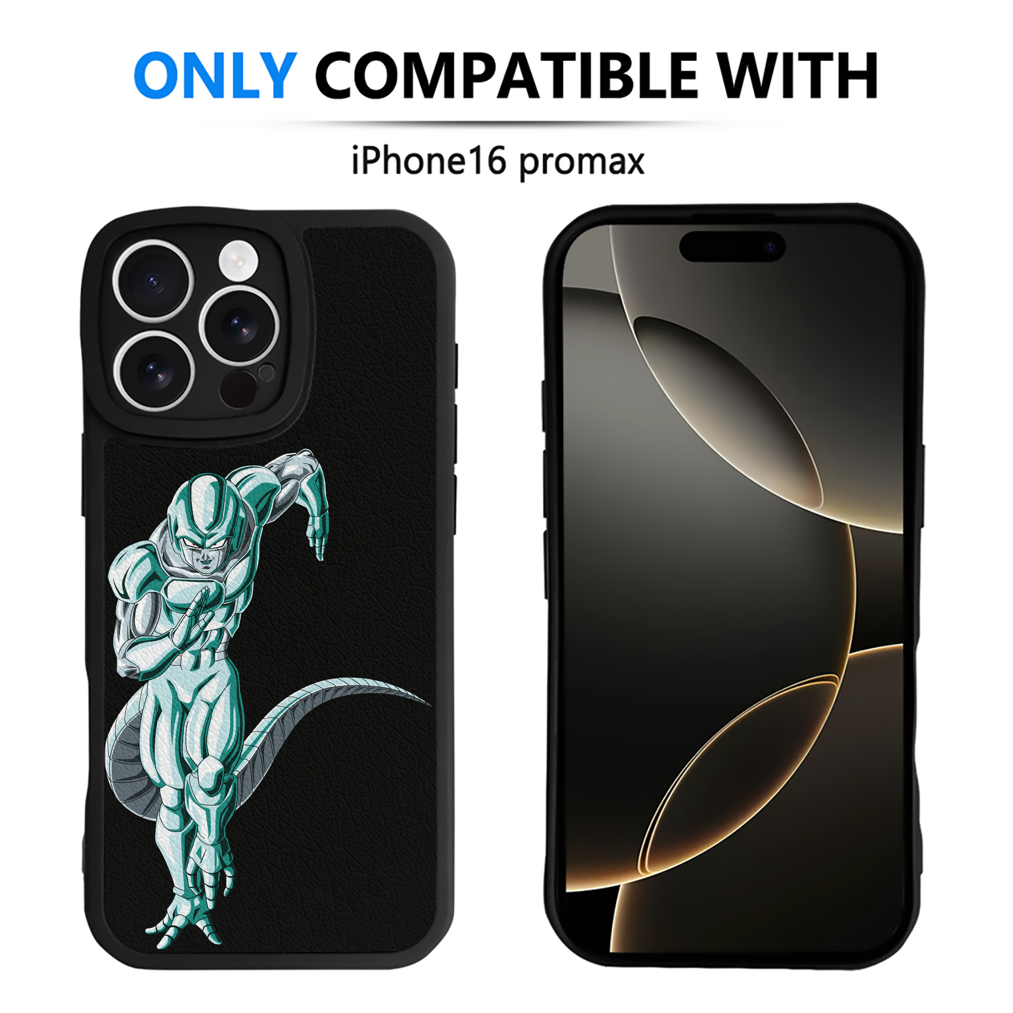 （画像用） ドラゴンボール フリーザ DRAGON BALL Frieza 【iPhone 16シリーズ対応】シリコンスマホケース（レザー調） 材質：シリコン